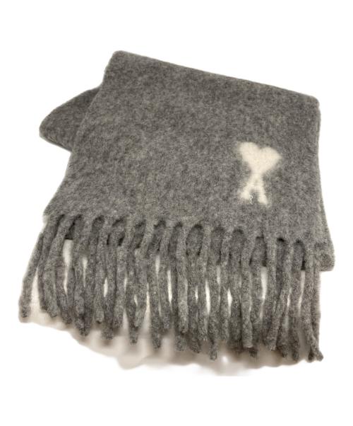 AMI Alexandre Mattiussi（アミアレクサンドルマテュッシ）AMI Alexandre Mattiussi (アミアレクサンドルマテュッシ) アルパカ ピュアウール ポリアミドブレンド オーバーサイズ スカーフ グレー サイズ:-の古着・服飾アイテム