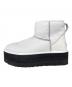 UGG (アグ) クラシック ミニ プラットフォーム ブラック×ホワイト サイズ:JAPAN 25：5000円