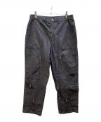 stussyステューシー）の古着「ジップフライトパンツ」｜ブラック