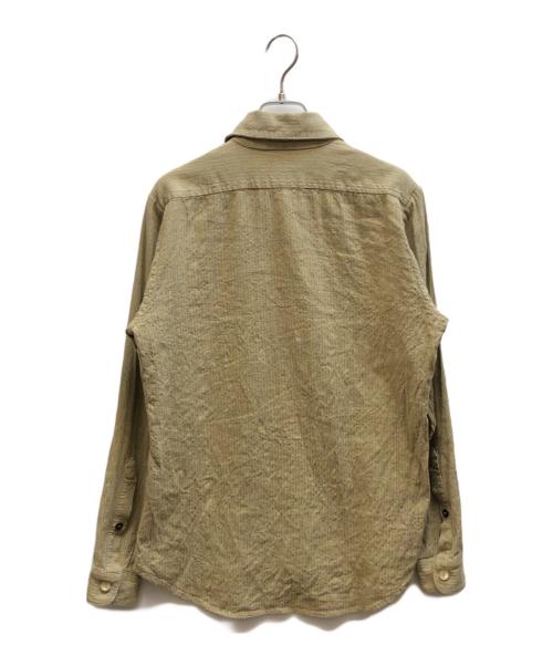 FRANK LEDER（フランクリーダー）FRANK LEDER (フランクリーダー) ウールシルクプレーンシャツ ベージュ サイズ:Sの古着・服飾アイテム