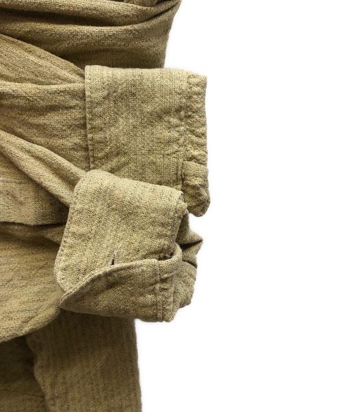 FRANK LEDER（フランクリーダー）FRANK LEDER (フランクリーダー) ウールシルクプレーンシャツ ベージュ サイズ:Sの古着・服飾アイテム