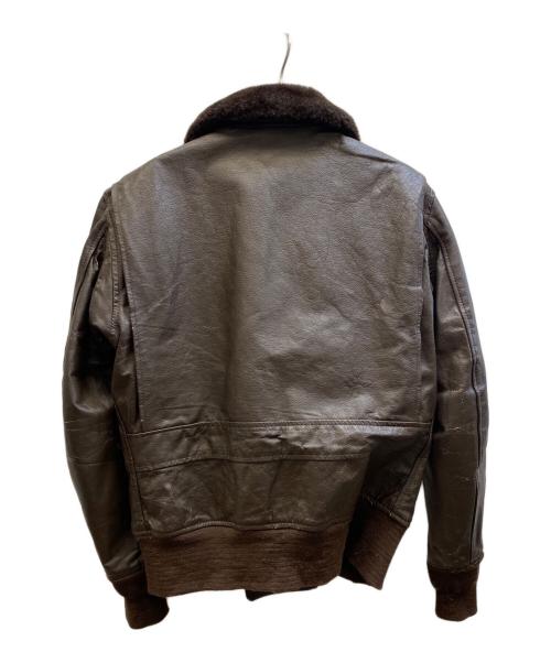 U'S NAVY（アメリカ軍）U'S NAVY (アメリカ軍) G-1 フライトジャケット ブラウン サイズ:38の古着・服飾アイテム