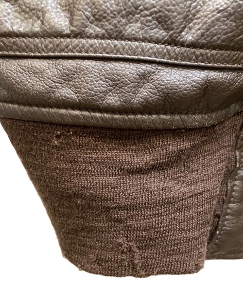 U'S NAVY（アメリカ軍）U'S NAVY (アメリカ軍) G-1 フライトジャケット ブラウン サイズ:38の古着・服飾アイテム