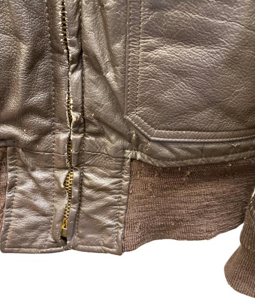 U'S NAVY（アメリカ軍）U'S NAVY (アメリカ軍) G-1 フライトジャケット ブラウン サイズ:38の古着・服飾アイテム