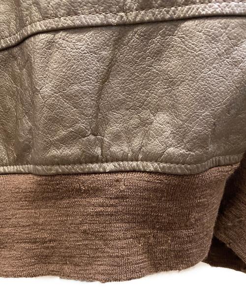 U'S NAVY（アメリカ軍）U'S NAVY (アメリカ軍) G-1 フライトジャケット ブラウン サイズ:38の古着・服飾アイテム