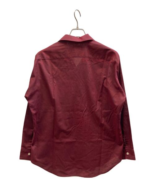 VAN HEUSEN（ヴァンヒューセン/バンヒューゼン）VAN HEUSEN (ヴァンヒューセン/バンヒューゼン) 60‘sオープンカラーシャツ レッド サイズ:Mの古着・服飾アイテム