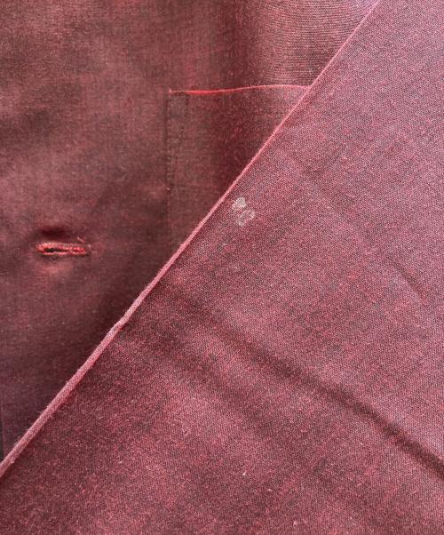 VAN HEUSEN（ヴァンヒューセン/バンヒューゼン）VAN HEUSEN (ヴァンヒューセン/バンヒューゼン) 60‘sオープンカラーシャツ レッド サイズ:Mの古着・服飾アイテム