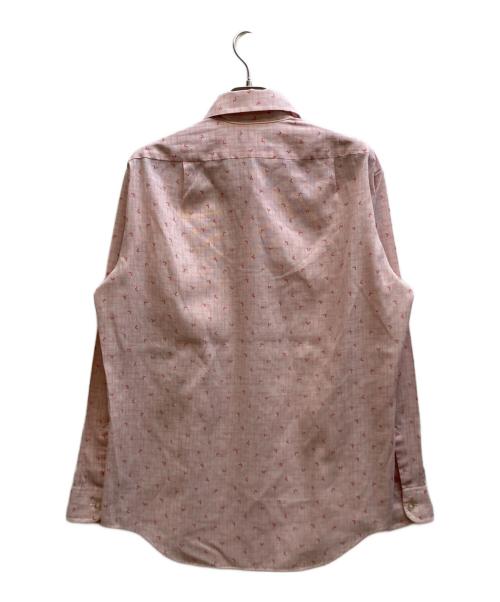 TWON CRAFT（トゥオンクラフト）TWON CRAFT (トゥオンクラフト) 70‘s総柄ポリコットンシャツ ピンク サイズ:15 1/2の古着・服飾アイテム