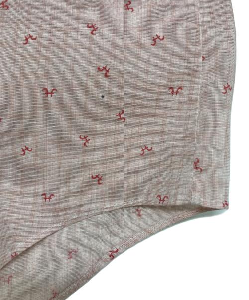 TWON CRAFT（トゥオンクラフト）TWON CRAFT (トゥオンクラフト) 70‘s総柄ポリコットンシャツ ピンク サイズ:15 1/2の古着・服飾アイテム