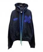 OFF-WHITEオフホワイト）の古着「ドローコードバックアローパーカー」｜ブラック