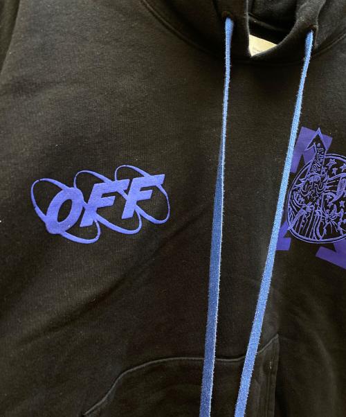 OFF-WHITE（オフホワイト）OFF-WHITE (オフホワイト) ドローコードバックアローパーカー ブラック サイズ:Lの古着・服飾アイテム