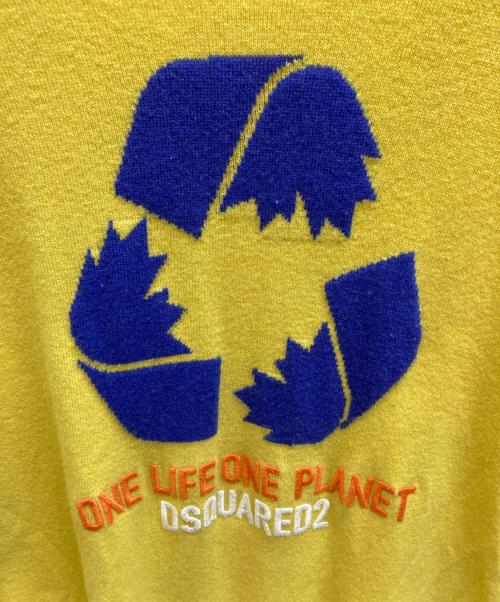 DSQUARED2（ディースクエアード）DSQUARED2 (ディースクエアード) One Life One Planetニット イエロー サイズ:Mの古着・服飾アイテム