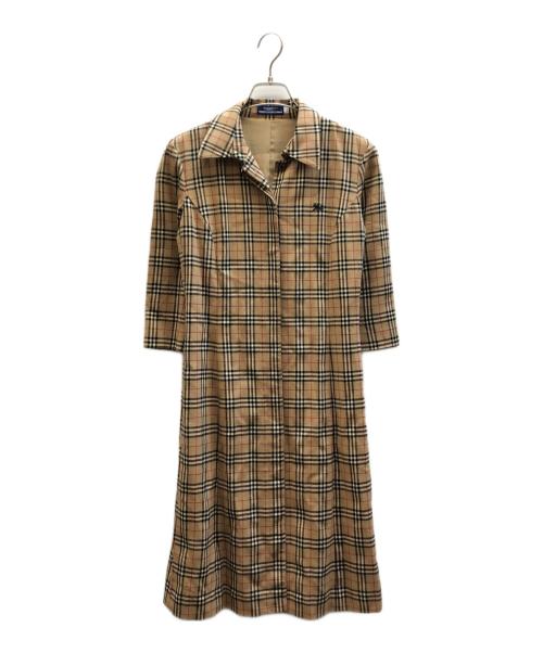 BURBERRY BLUE LABEL（バーバリー ブルー レーベル）BURBERRY BLUE LABEL (バーバリーロンドンブルーレーベル) チェックワンピース ベージュ サイズ:38の古着・服飾アイテム