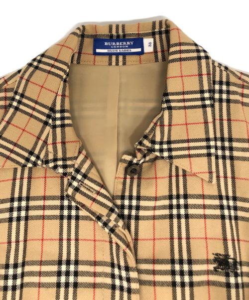 BURBERRY BLUE LABEL（バーバリー ブルー レーベル）BURBERRY BLUE LABEL (バーバリーロンドンブルーレーベル) チェックワンピース ベージュ サイズ:38の古着・服飾アイテム