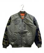 A BATHING APE×OVOア ベイシング エイプ×オクトーバーズ ベリー オウン）の古着「LOOSE FIT MA-1」｜グリーン