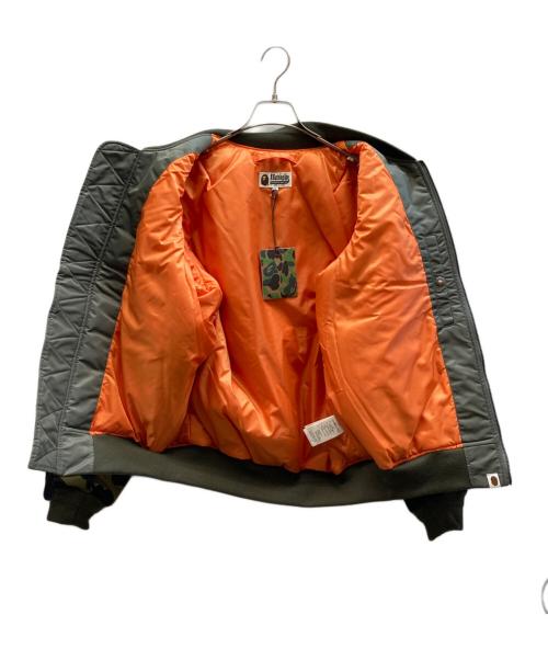 A BATHING APE（ア ベイシング エイプ）A BATHING APE (ア ベイシング エイプ) OVO (オクトーバーズ ベリー オウン) LOOSE FIT MA-1 グリーン サイズ:Sの古着・服飾アイテム