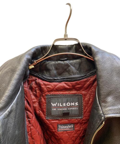 wilsons leather（ウィルソンズレザー）wilsons leather (ウィルソンズレザー) レザージャケット ブラック サイズ:Lの古着・服飾アイテム