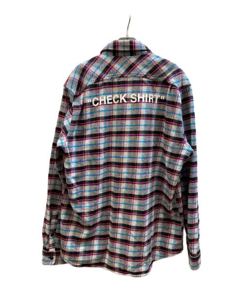 OFFWHITE（オフホワイト）OFFWHITE (オフホワイト) チェックネルシャツ グレー サイズ:XLの古着・服飾アイテム