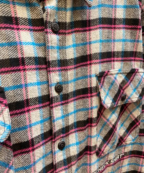 OFFWHITE（オフホワイト）OFFWHITE (オフホワイト) チェックネルシャツ グレー サイズ:XLの古着・服飾アイテム