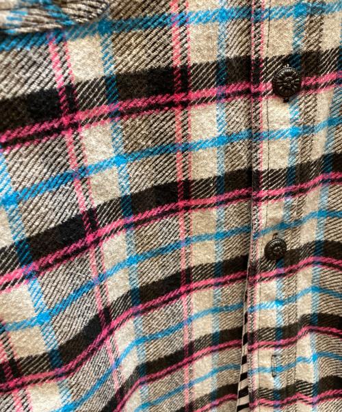 OFFWHITE（オフホワイト）OFFWHITE (オフホワイト) チェックネルシャツ グレー サイズ:XLの古着・服飾アイテム