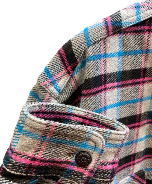 OFFWHITE（オフホワイト）OFFWHITE (オフホワイト) チェックネルシャツ グレー サイズ:XLの古着・服飾アイテム