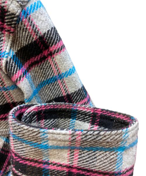 OFFWHITE（オフホワイト）OFFWHITE (オフホワイト) チェックネルシャツ グレー サイズ:XLの古着・服飾アイテム