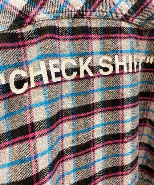 OFFWHITE（オフホワイト）OFFWHITE (オフホワイト) チェックネルシャツ グレー サイズ:XLの古着・服飾アイテム