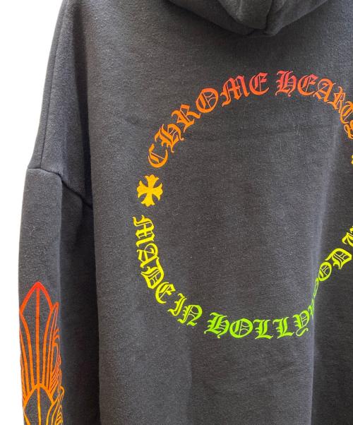 CHROME HEARTS（クロムハーツ）CHROME HEARTS (クロムハーツ) Floral Sleeve Hoodie ブラック サイズ:Largeの古着・服飾アイテム