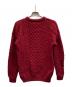 INVERALLAN (インバーアラン) ケーブルウールニット レッド サイズ:S：8000円