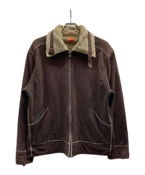 BOSS HUGO BOSS（ボス ヒューゴボス）BOSS HUGO BOSS (ボス ヒューゴボス) ムートンジャケット ブラウン サイズ:Lの古着・服飾アイテム