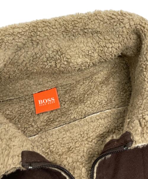 BOSS HUGO BOSS（ボス ヒューゴボス）BOSS HUGO BOSS (ボス ヒューゴボス) ムートンジャケット ブラウン サイズ:Lの古着・服飾アイテム