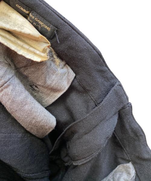 COMME des GARCONS HOMME PLUS（コムデギャルソンオムプリュス）COMME des GARCONS HOMME PLUS (コムデギャルソンオムプリュス) ポリ縮絨テーパードパンツ ブラック サイズ:Sの古着・服飾アイテム