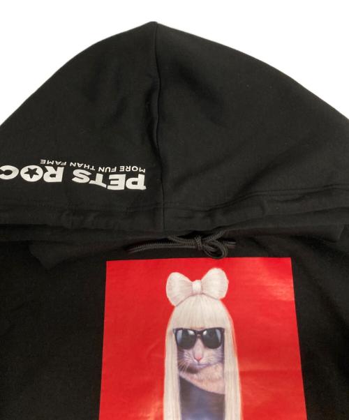 PETS ROCK（ペッツロック）PETS ROCK (ペッツロック) プリントパーカー ブラック サイズ:Mの古着・服飾アイテム