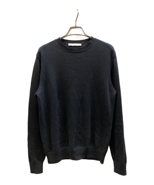 LORENZONI（ロレンツォーニ）LORENZONI (ロレンツォーニ) コットンハイゲージニット ブラック サイズ:XSの古着・服飾アイテム