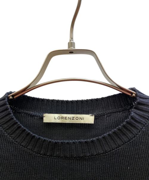 LORENZONI（ロレンツォーニ）LORENZONI (ロレンツォーニ) コットンハイゲージニット ブラック サイズ:XSの古着・服飾アイテム