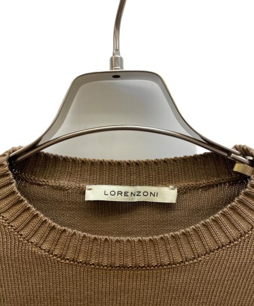 LORENZONI（ロレンツォーニ）LORENZONI (ロレンツォーニ) コットンハイゲージニット ブラウン サイズ:XSの古着・服飾アイテム