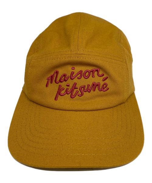 maison kitsune（メゾンキツネ）MAISON KITSUNE (メゾンキツネ) ベースボールキャップ イエローの古着・服飾アイテム