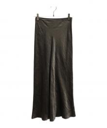 Maison Margiela（メゾンマルジェラ）の古着「サテンミディスカート」｜シルバー