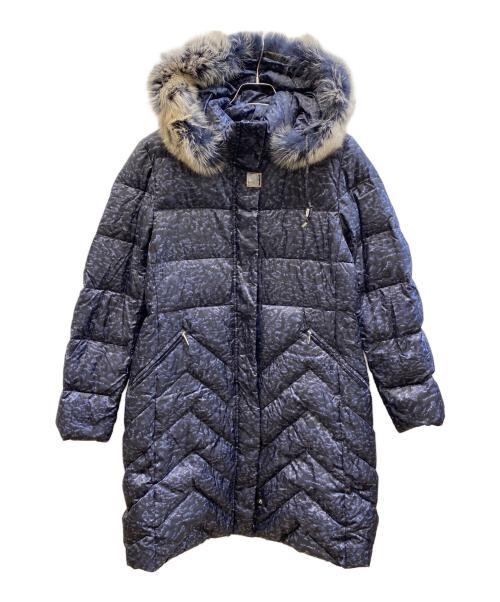 BALMAIN（バルマン）BALMAIN (バルマン) 総柄ダウンコート ブルー サイズ:Mの古着・服飾アイテム