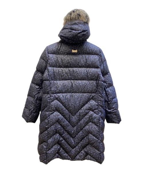 BALMAIN（バルマン）BALMAIN (バルマン) 総柄ダウンコート ブルー サイズ:Mの古着・服飾アイテム