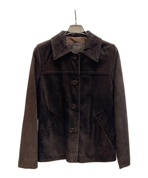 COACH（コーチ）COACH (コーチ) カウレザージャケット ブラウン サイズ:Sの古着・服飾アイテム