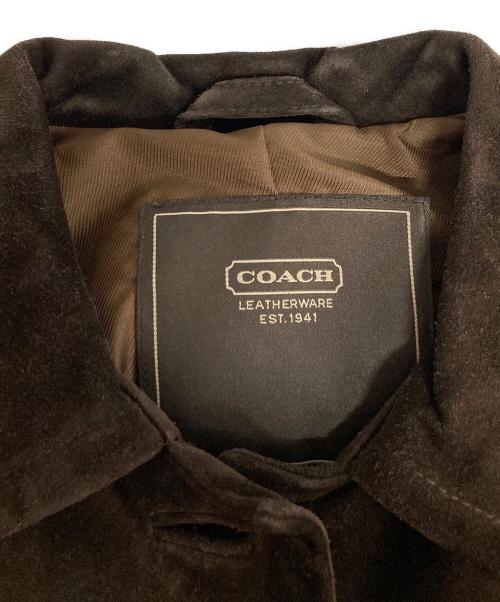 COACH（コーチ）COACH (コーチ) カウレザージャケット ブラウン サイズ:Sの古着・服飾アイテム