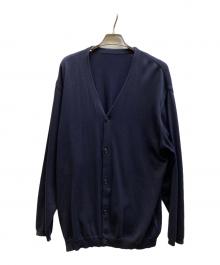 CAHLUMN（カウラム）の古着「Silk Cotton Long Sleeve Cardigan」｜ネイビー