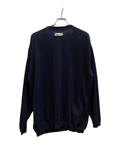 CAHLUMN（カウラム）CAHLUMN (カウラム) Silk Cotton Long Sleeve Cardigan ネイビー サイズ:Lの古着・服飾アイテム