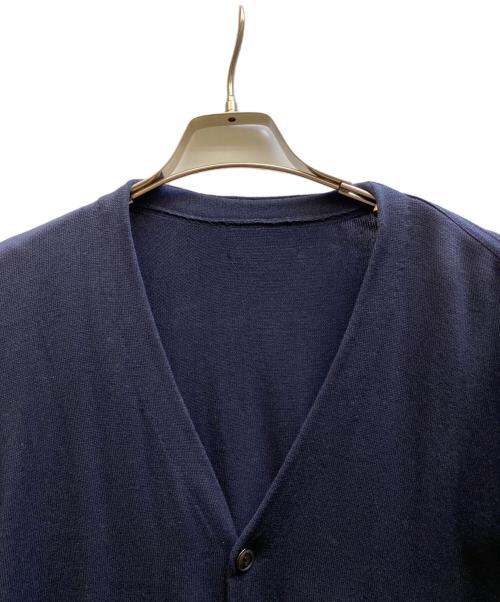 CAHLUMN（カウラム）CAHLUMN (カウラム) Silk Cotton Long Sleeve Cardigan ネイビー サイズ:Lの古着・服飾アイテム