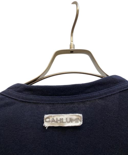 CAHLUMN（カウラム）CAHLUMN (カウラム) Silk Cotton Long Sleeve Cardigan ネイビー サイズ:Lの古着・服飾アイテム