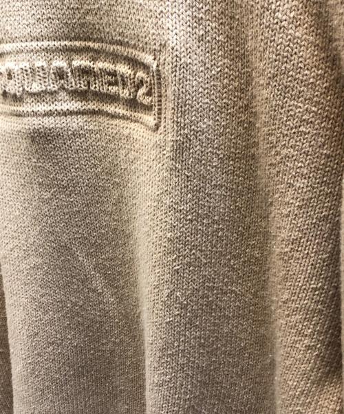 DSQUARED2（ディースクエアード）DSQUARED2 (ディースクエアード) オーバーサイズ コットン ニット セーター ベージュ サイズ:Lの古着・服飾アイテム