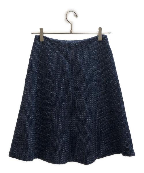 CHANEL（シャネル）CHANEL (シャネル) ツイードスカート ネイビー サイズ:36の古着・服飾アイテム