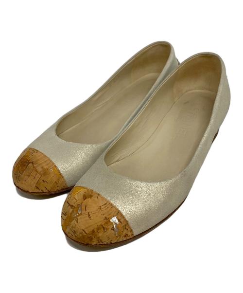 CHANEL（シャネル）CHANEL (シャネル) インヒールパンプス ベージュ サイズ:36 1/2 Ⅽの古着・服飾アイテム