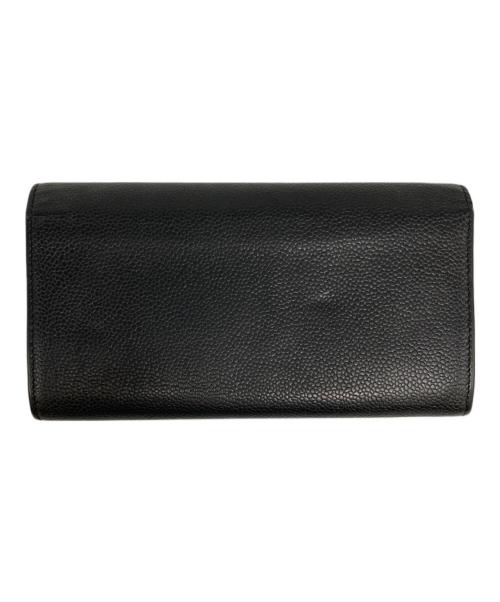 CHANEL（シャネル）CHANEL (シャネル) キャビアスキンココマーク長財布 ブラックの古着・服飾アイテム